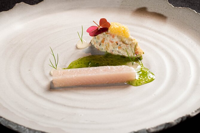 Audio visual multi-sensory chefs journey dinner experience - Russia arrives with trout and caviar