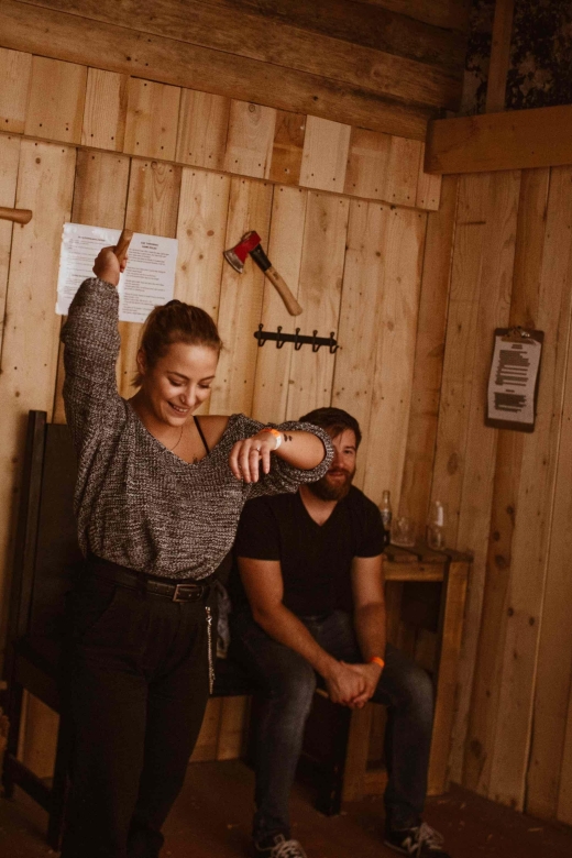 Budapest: Axe Throwing Experience - Entering the axe throwing range in central Budapest