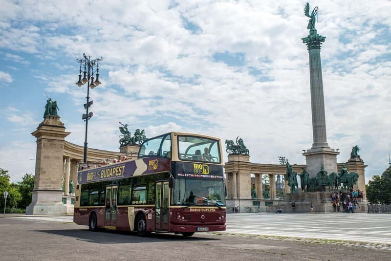 Budapest: Big Bus Hop-On Hop-Off Tour & Danube River Cruise - Heroes’ Square and City Park’s thermal stop