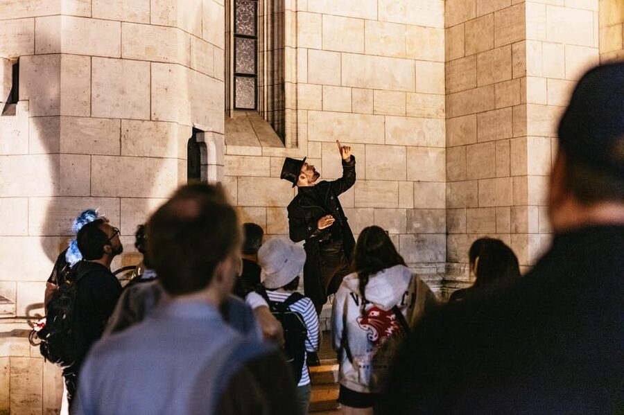 Budapest: Buda Castle District Vampires and Myths Night Tour - Meeting the guide below Buda Castle