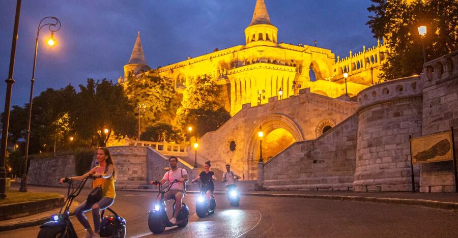 Budapest: Buda Castle E-Scooter Evening Tour - The first ride toward Buda Castle