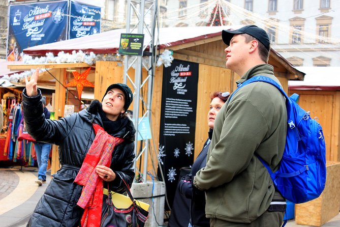 Budapest Christmas Walking Tour & Entry to St Stephen's Basilica - The Danube Corso toward the Basilica