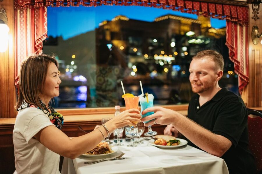 Budapest: Dinner Cruise with Live Music and Folk Dance Show - Parliament and the Pest riverfront