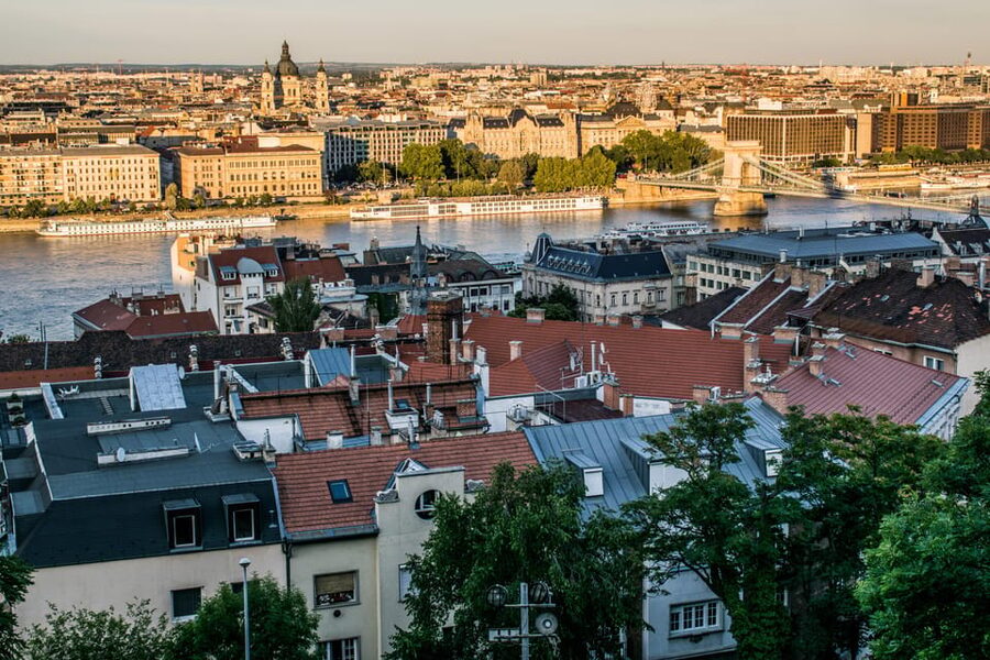 Budapest exploration for solo travelers with local companion - Crossing Chain Bridge into Pest