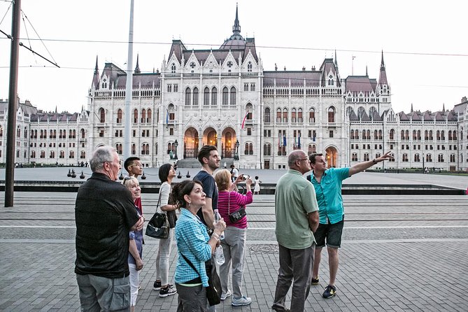 Budapest Night Walking Tour with Danube River Cruise - Crossing the Chain Bridge viewpoint