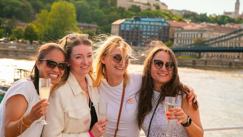 Budapest: Sip and Sail River Cruise with Unlimited Prosecco - Music, seating, and the party atmosphere