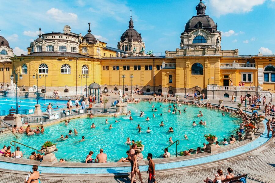 Budapest: Széchenyi Spa Day Ticket with Optional Upgrades - The three outdoor pools are the main event