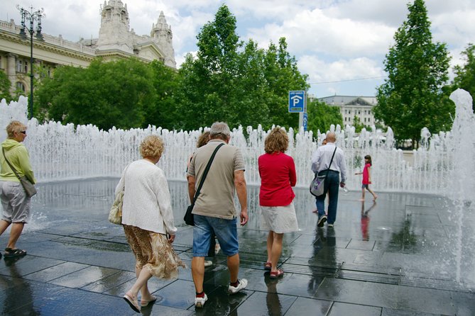 Classic Walk in Budapest Historical Center - Elizabeth Square, the fountain, and the Ferris wheel