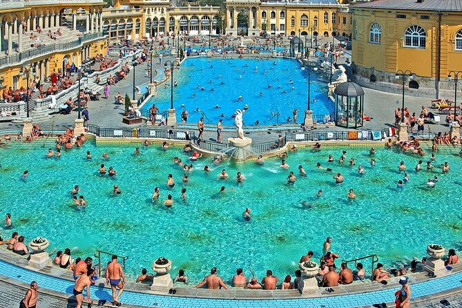 Entrance to Szechenyi Spa in Budapest - Indoor pools, saunas, and steam rooms