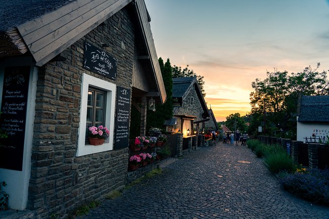 Full-Day Wine Tasting at Lake Balaton Private Tour from Budapest - Tihany: thatched houses and a hilltop abbey