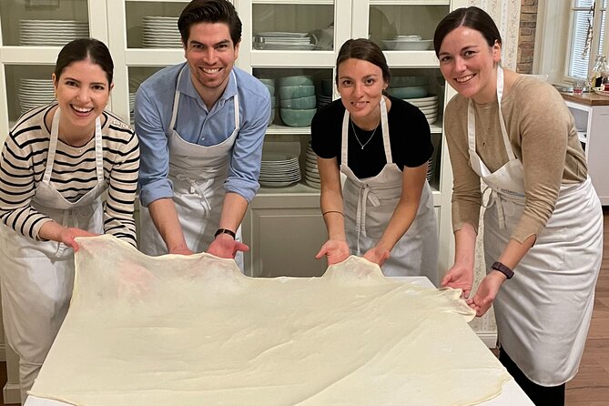 Hungarian Strudel Making Class: Stretch & Fill Two Ways - Stretching the dough by hand