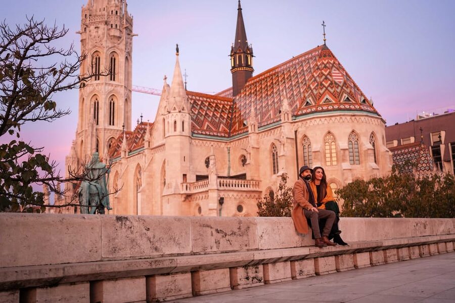 Private photography photo session at Fisherman Bastion - Stop one: Fisherman’s Bastion for the main portraits