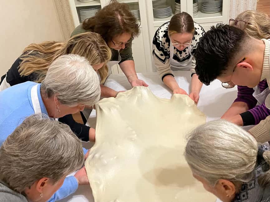 Stretched Strudel Making Class with 2 Different Fillings - What the $90 price really includes