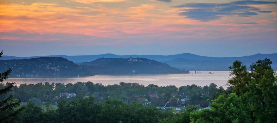 The Turquoise Sea of Hungary: Lake Balaton Private Tour - Lake Balaton from a high viewpoint