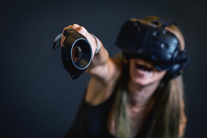 VR experience at PlayVR - Choosing Between Escape Rooms, Zombies, and Space Shooters